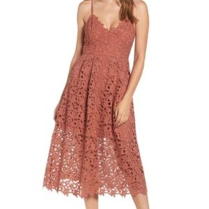 ASTR Laci MIDI Dress Coral Cedar
